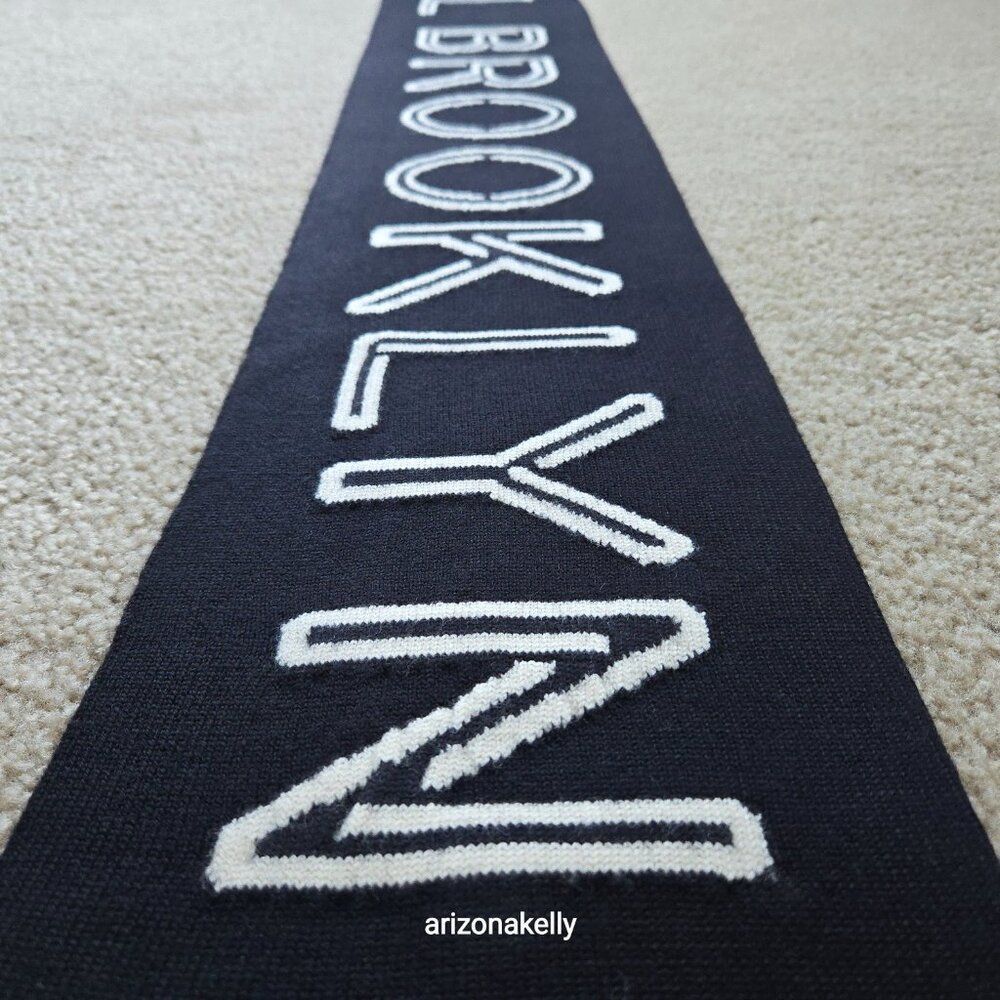 RARE kate spade NO SLEEP TILL BROOKLYN Wool Knit Scarf Beastie Boys Collectible - Picture 9 of 15